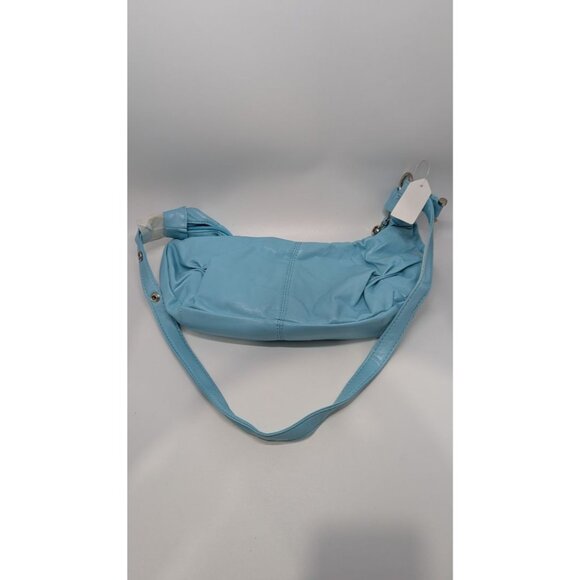 Bolsa Turquoise Buttery PVC Leather Mini Purse - Picture 1 of 3